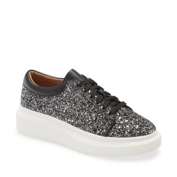 LINEA PAOLO tennis shoe — silver glitter size 11. - Picture 1 of 7